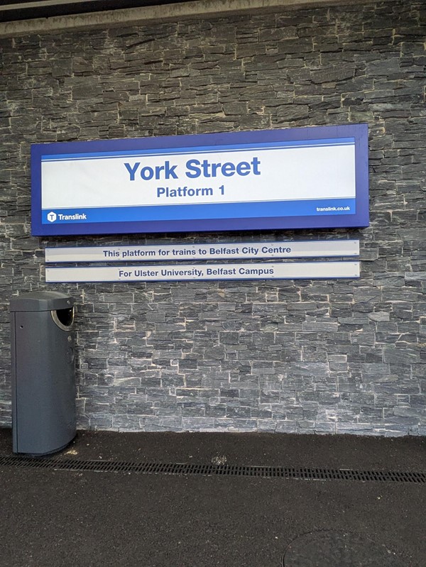 Image of York Street Platform 1 sign