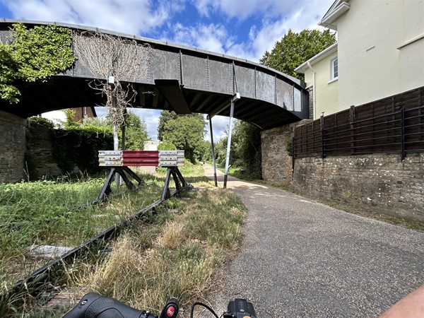 Old railway bridges and sections of track