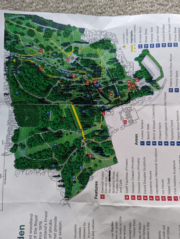 Visitor Map, the line in black is the only accessible route.