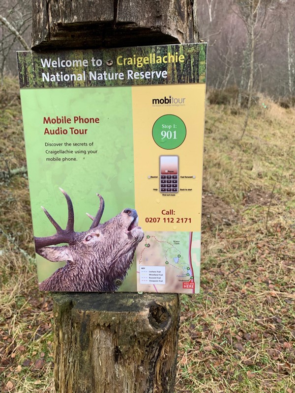 The audio guide sign