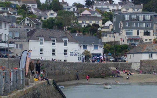 A view of the restaurant from the harbour.