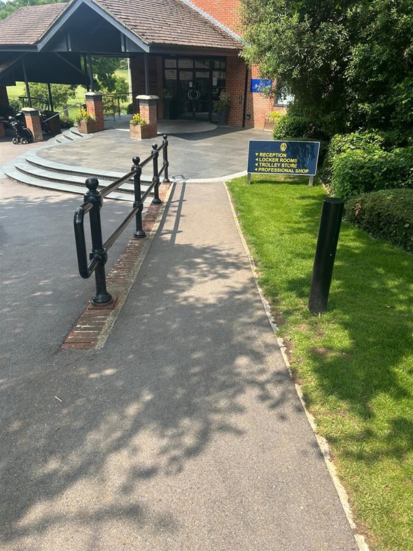 Gentle ramp to the club house