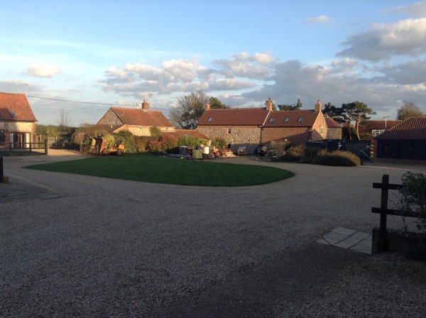 The courtyard and some of the other cottages