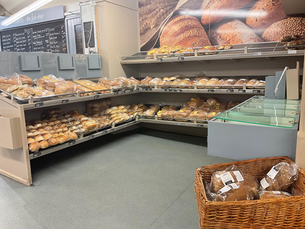 A good selection of bread available