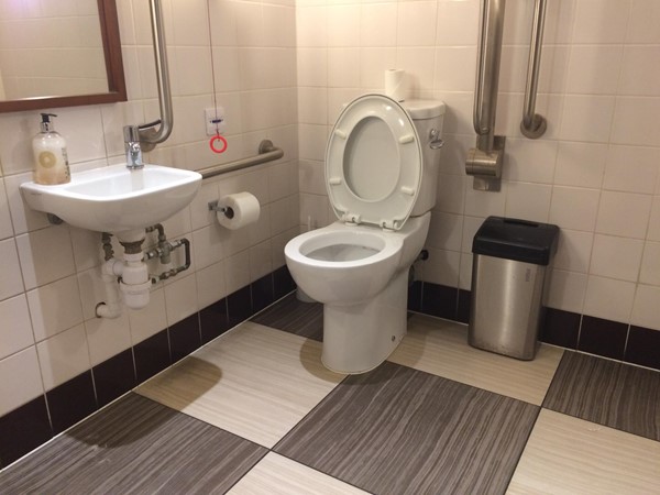 This only shows half of the toilet. Shame about the length of the emergency cord !