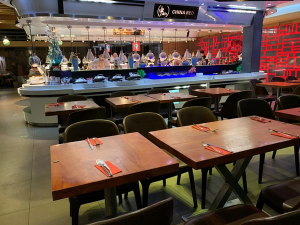 Buffet and tables