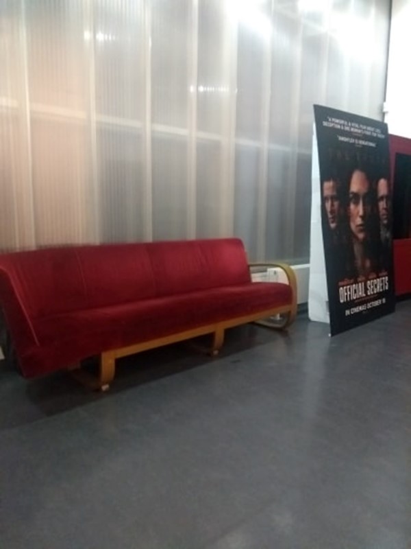 a comfy sofa in the hallway for a break if needed