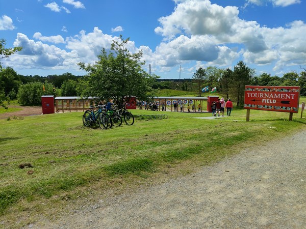Tournament field for archery and axe throwing