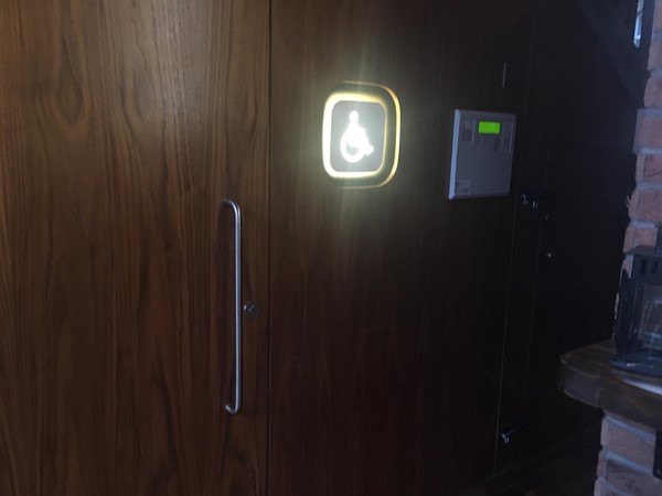 Accessible loo sign.