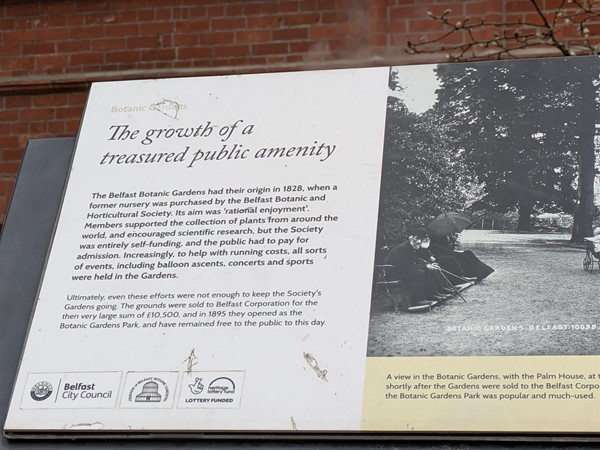 Image of signage detailing the park's history