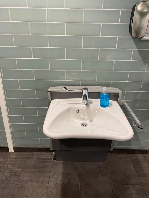 Picture height adjustable basin
