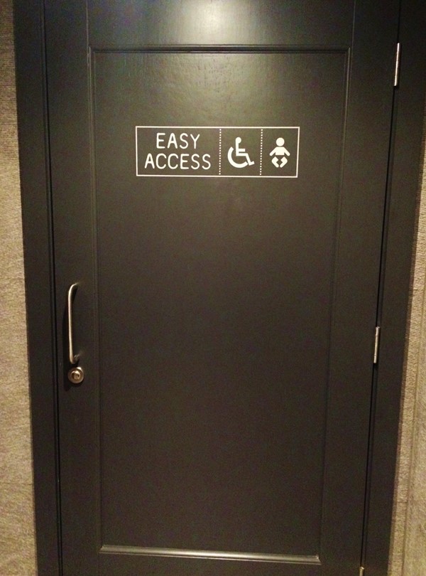 Door to easy access toilet.