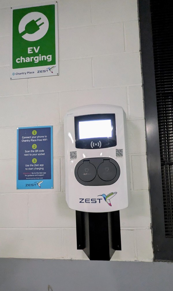 Image of charging point with signage