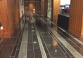 One of the hotel walkways