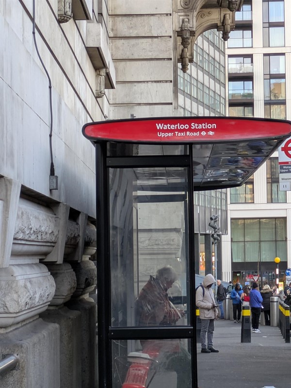 Image of bus stop outside