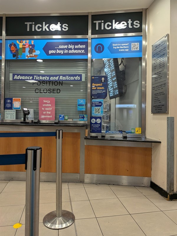 image of accessible counter at ticket centre