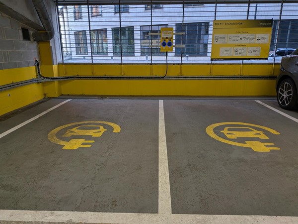 image of EV charger bays