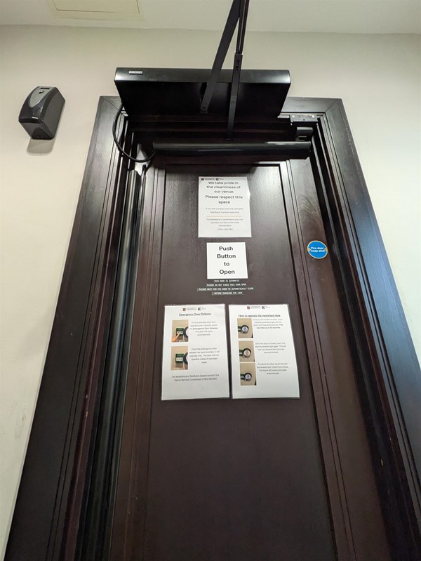 Image of door in the accessible toilet