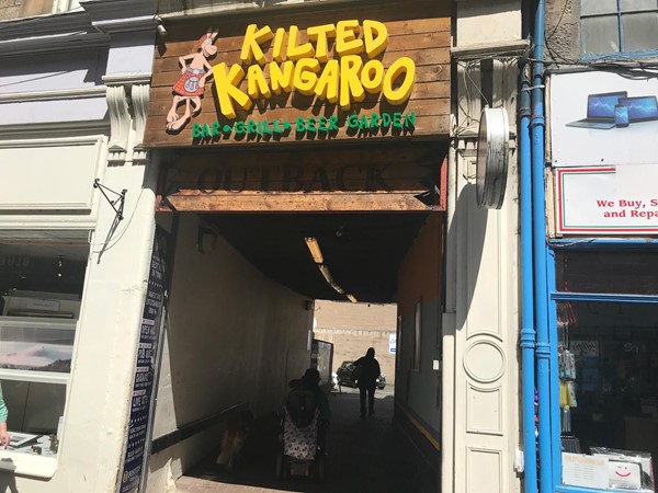 Entrance to beer garden