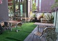 Close up view of the al fresco dining area