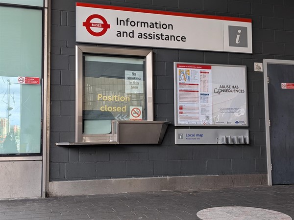 Image of closed information point with lowered counter