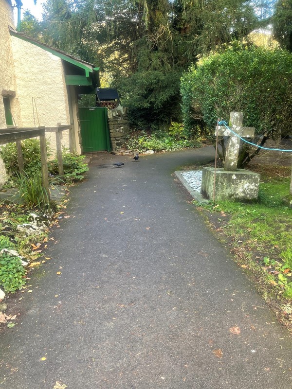 Pathway around the church