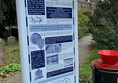 One of the information panels telling more of the story of the Howff Cemetery.
