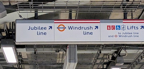 Image of signage inside the station