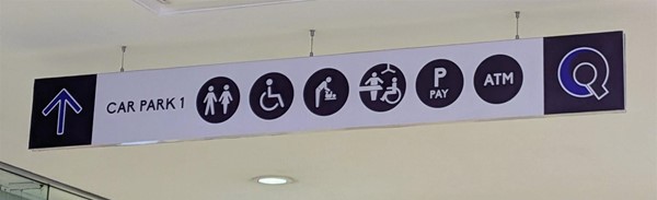 Image of signage inside the shopping centre