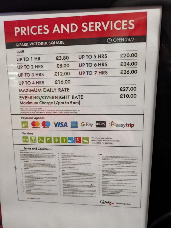 Image of parking charges