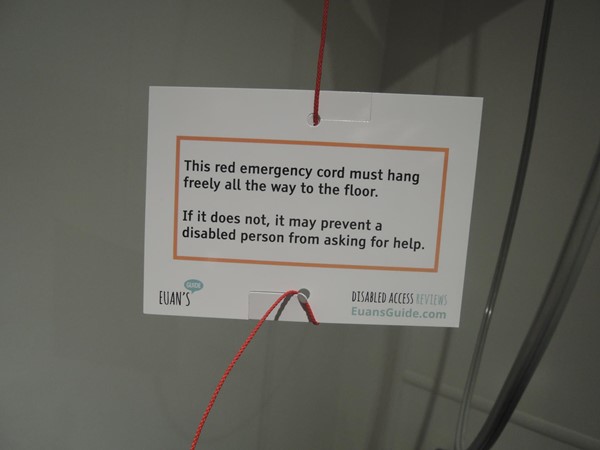 Red Cord Cards in the Changing Places toilet