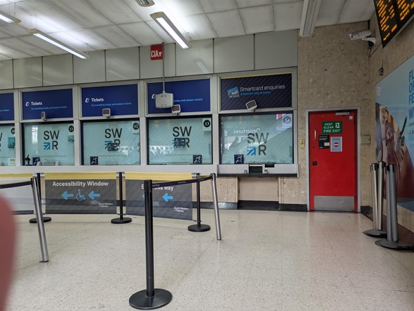 Image of ticket office windows