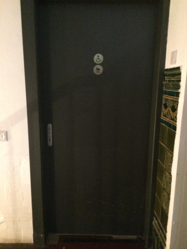 Door to the accessible toilet.