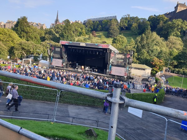 Stage in front of Edinburgh Castle