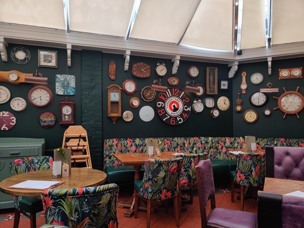 The lovely dining area in the conservatory.