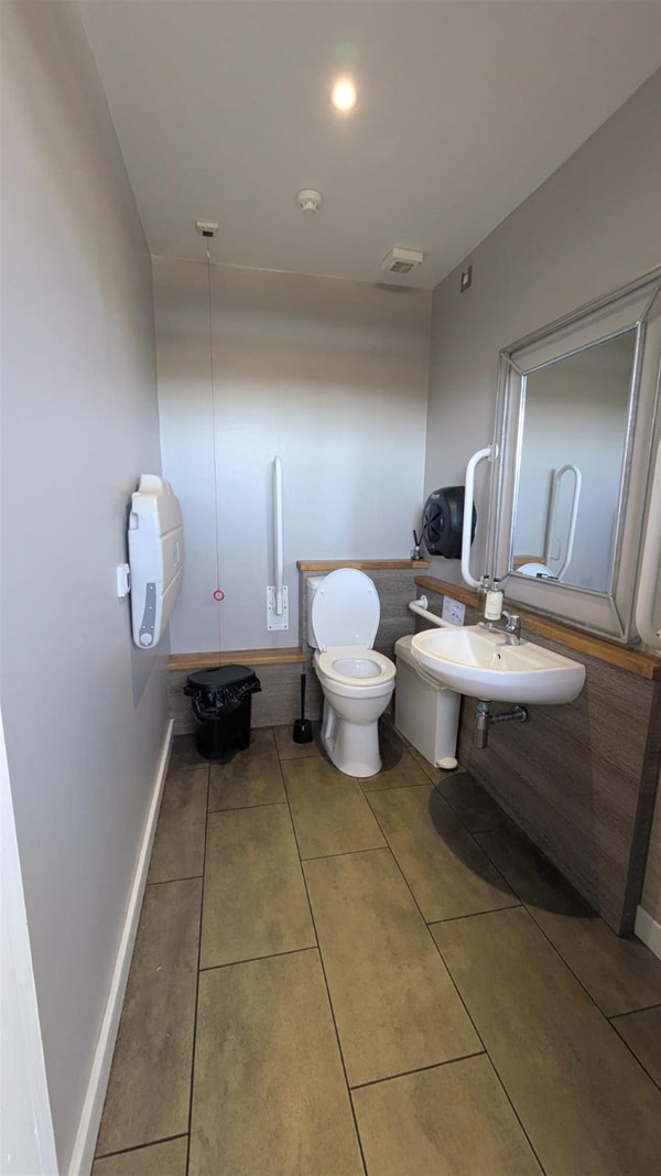 The accessible toilet.