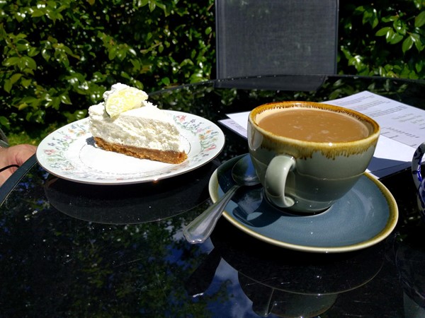 Lime Cheesecake and a Coffee