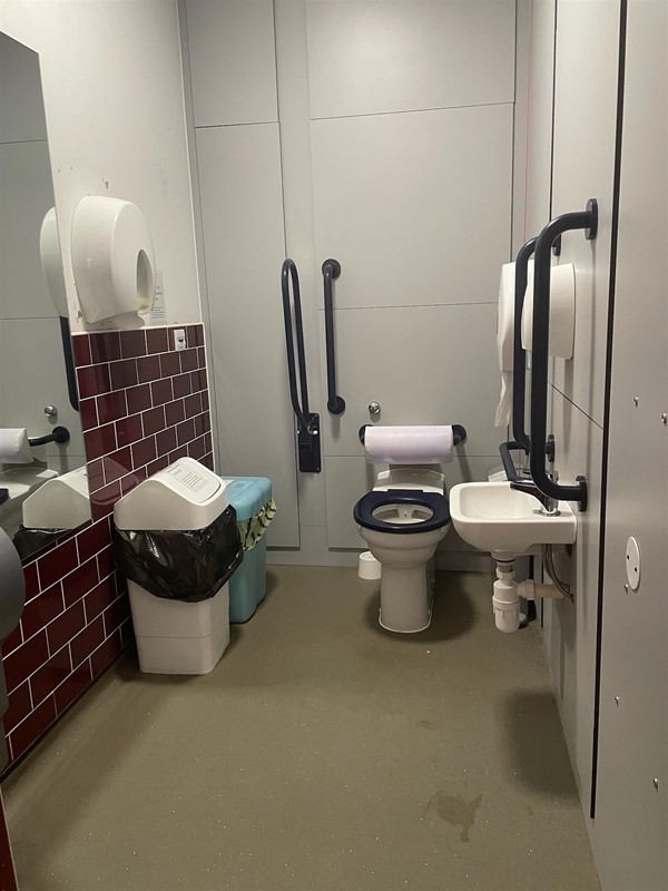 Disabled toilet near parking