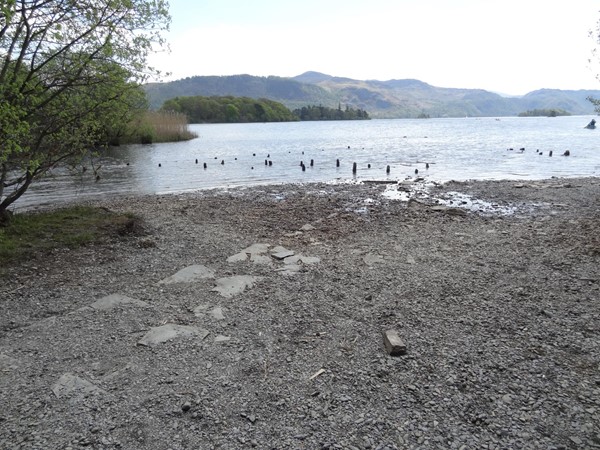 Surface and view over Derwentwater from Portinscale Reserve