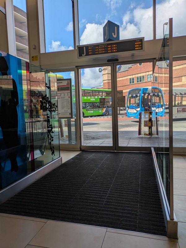 Image of automatic doors at the entrance
