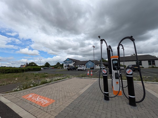 Image of space at EV chargers