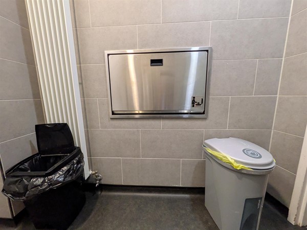 Image of accessible toilet with baby-changing facilities