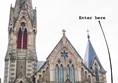 Main entry to Sunday service
