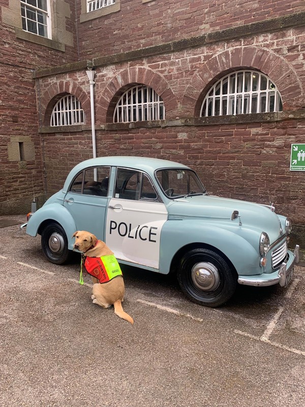 Picture of a very old police car