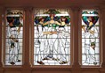 Picture of Stained glass windows in the gallery by J. Edgar Mitchell (1904)
