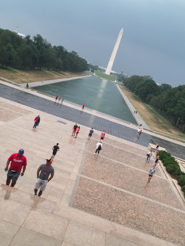 Picture of Lincoln Memorial - The Washington Memorial and the Reflecting Pool from the Lincoln Memorial