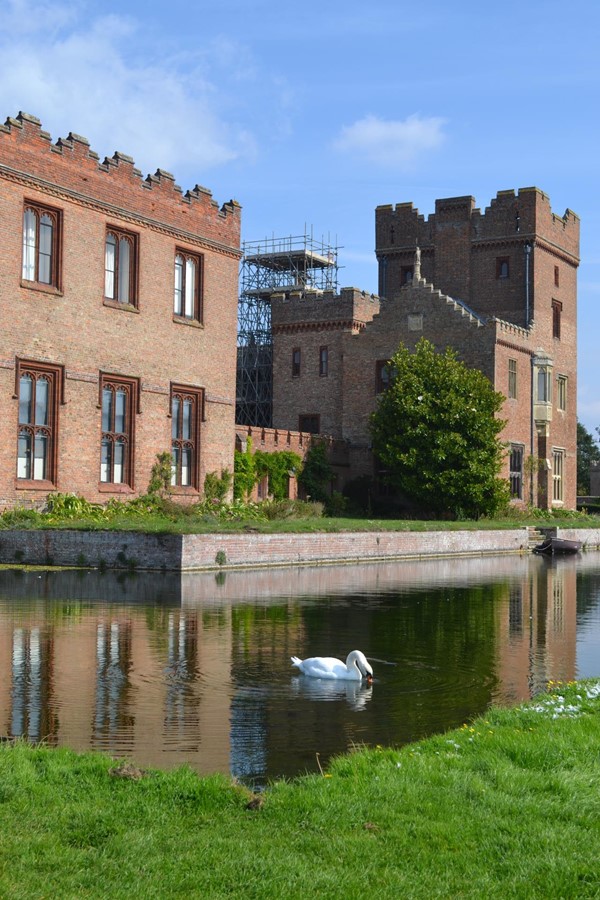 Some renovation work can be seen