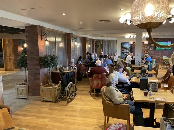 When the bottom gets sore, take a stroll across the hall and visit the Brasserie32 for a light lunch, or further drinks, the choice is yours, you are on holiday.