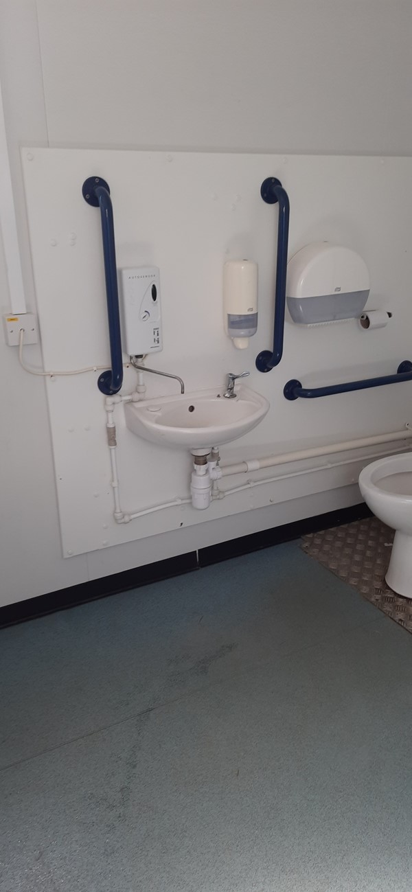 Inside the accessible toilet