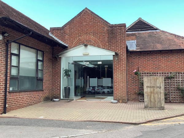 Health club entrance